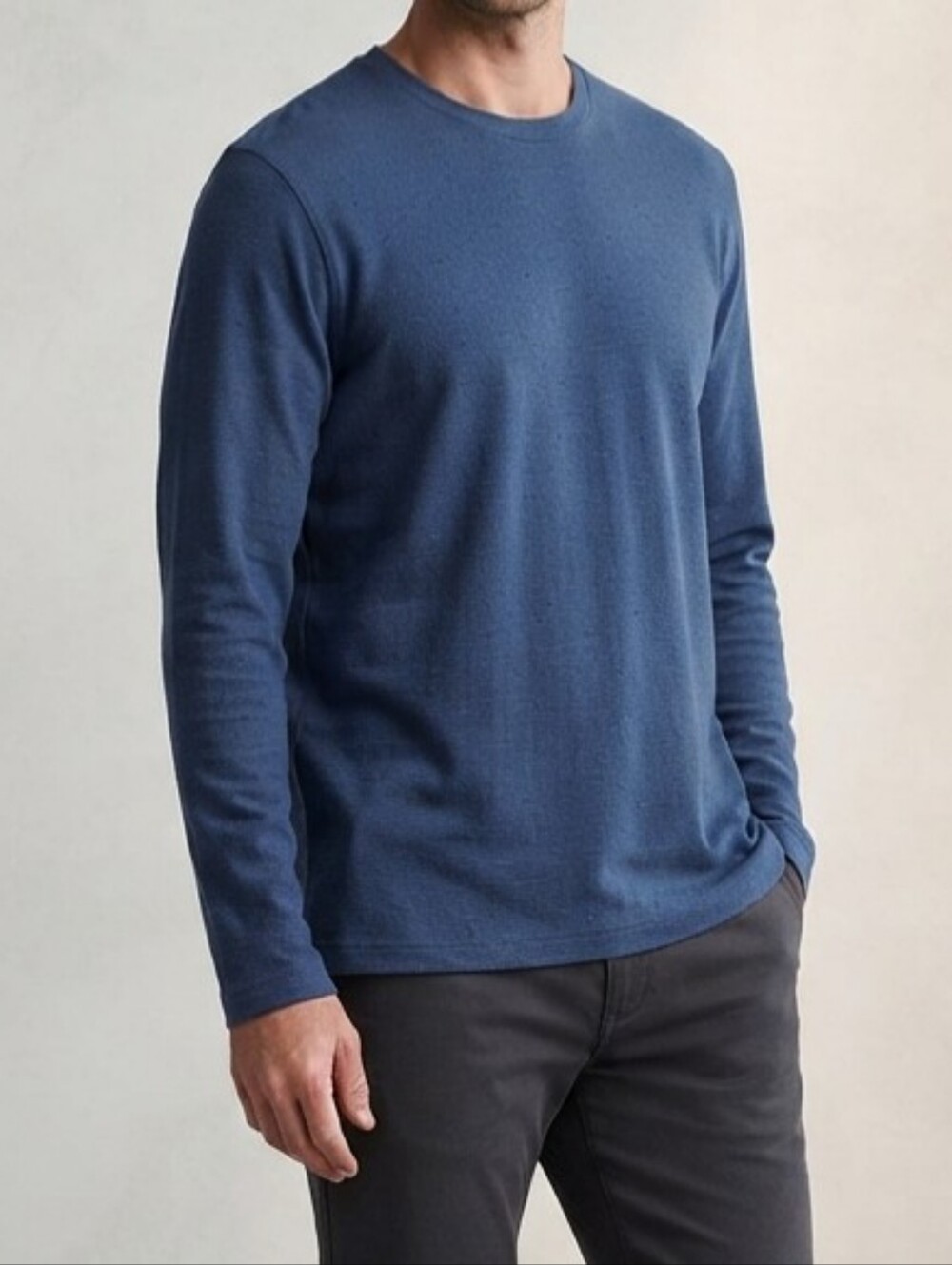 Travis Mathew Cloud Connection Long-Sleeve Crewneck in Blue XL $140
